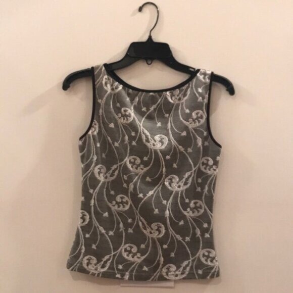 🖤 Vintage Bebe Women’s Sleeveless Floral Top | Size L - Picture 1 of 8
